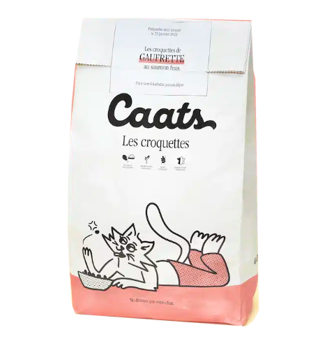Caats Croquettes Chat Stérilisé Sans Céréales au Saumon Frais