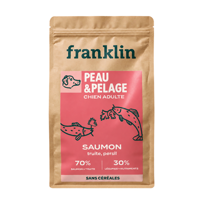 Franklin Croquettes chien Peau & Pelage Saumon, truite, persil