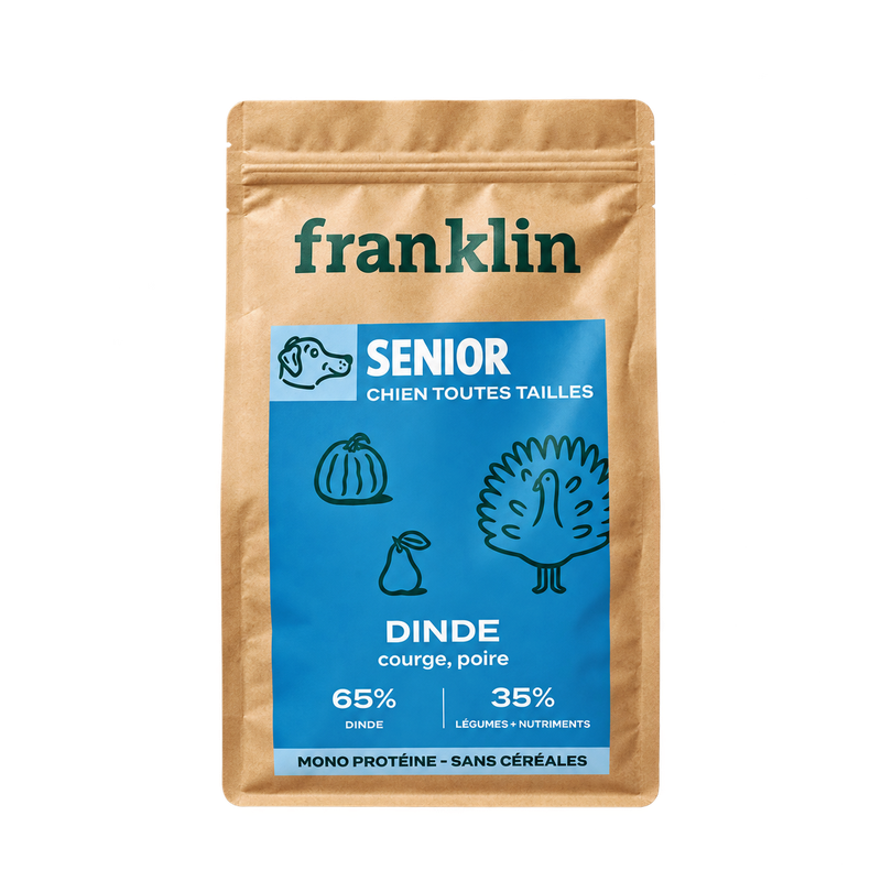 Franklin Croquettes chien senior Dinde, courge, poire