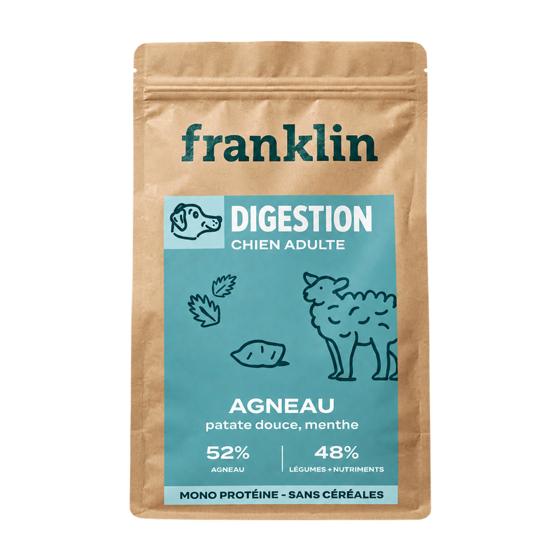 Franklin Croquettes chien digestion Agneau, patate douce, menthe