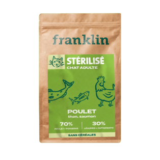Franklin Chat Stérilisé Poulet, Thon, Saumon