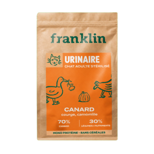 Franklin Chat Stérilisé Urinaire Canard, Courge, Camomille