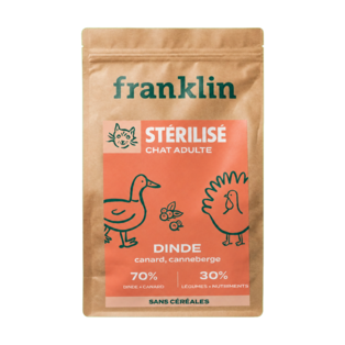 Franklin Chat Stérilisé Dinde, Canard, Canneberge