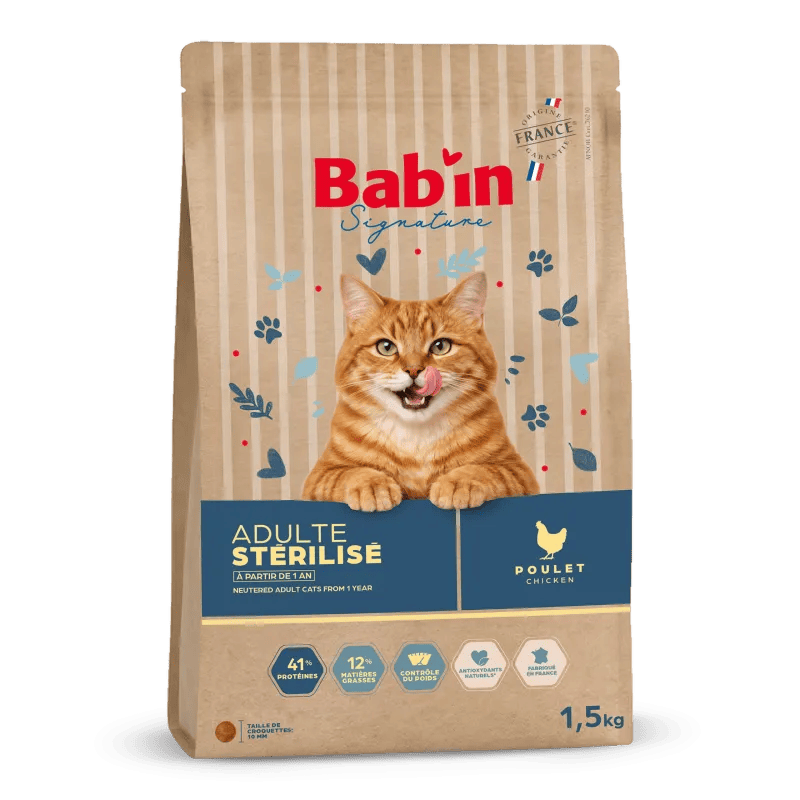Bab'in Chat Adulte stérilisé - Poulet