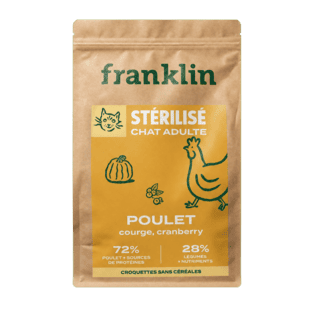 Franklin Chat Stérilisé Poulet, Courge, Cranberry