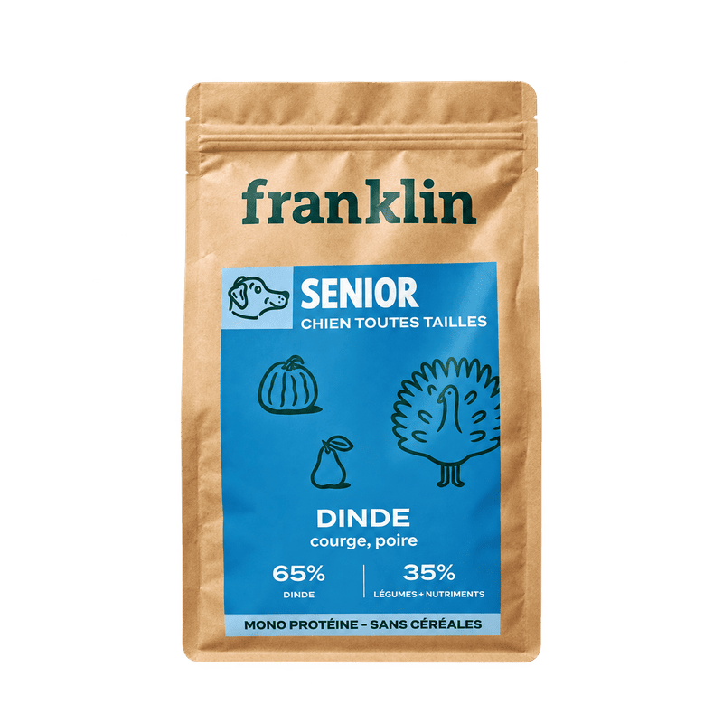 Franklin Croquettes chien senior Dinde, courge, poire
