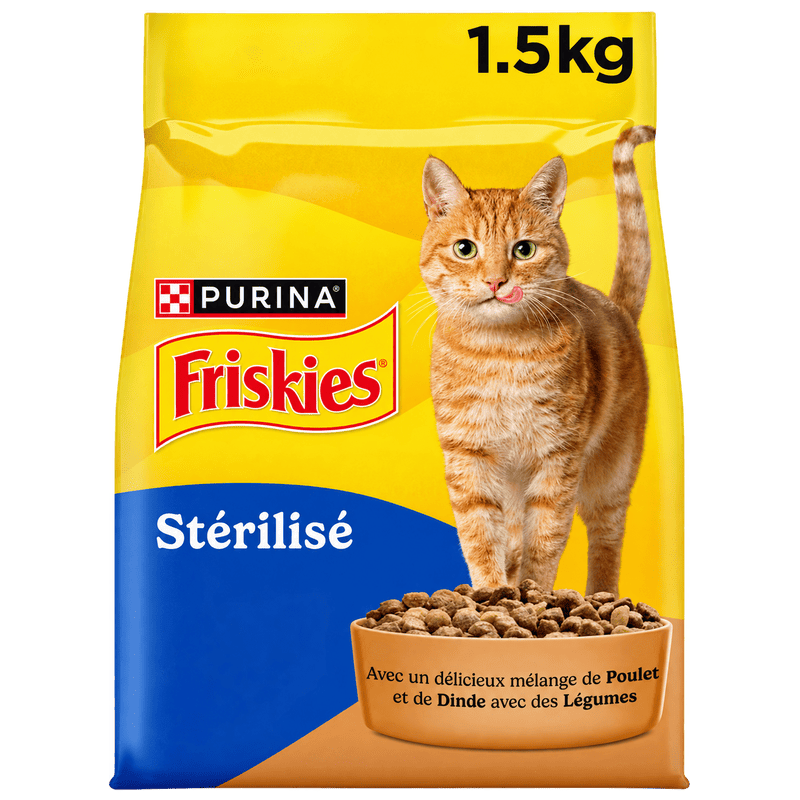 Friskies pour chats stérilisés au poulet et dinde avec des légumes