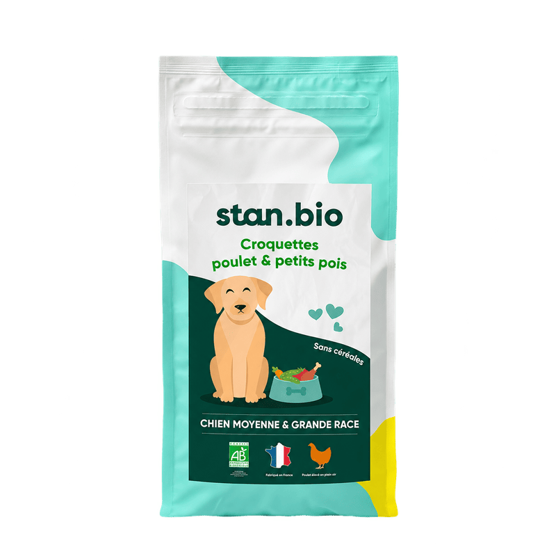 Stan.bio Croquettes Poulet & Petit Pois - Chien Moyenne & Grande race
