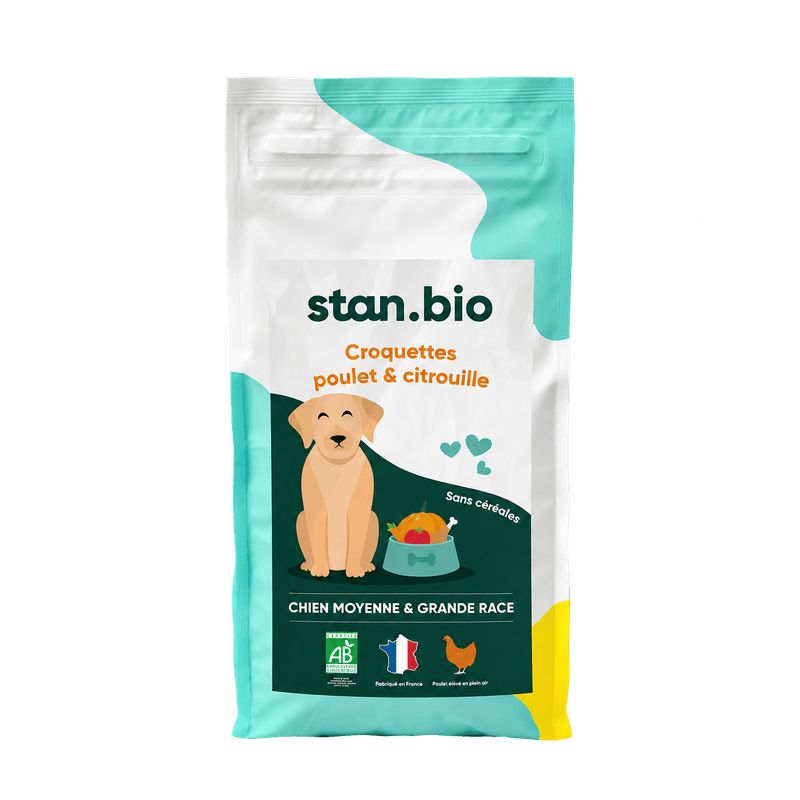 Stan.bio Croquettes Poulet & Citrouille - Chien Moyenne & Grande race