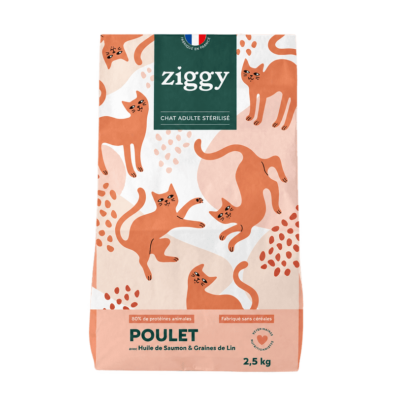 Ziggy Croquettes Chat Stérilisé Sans Céréales Poulet